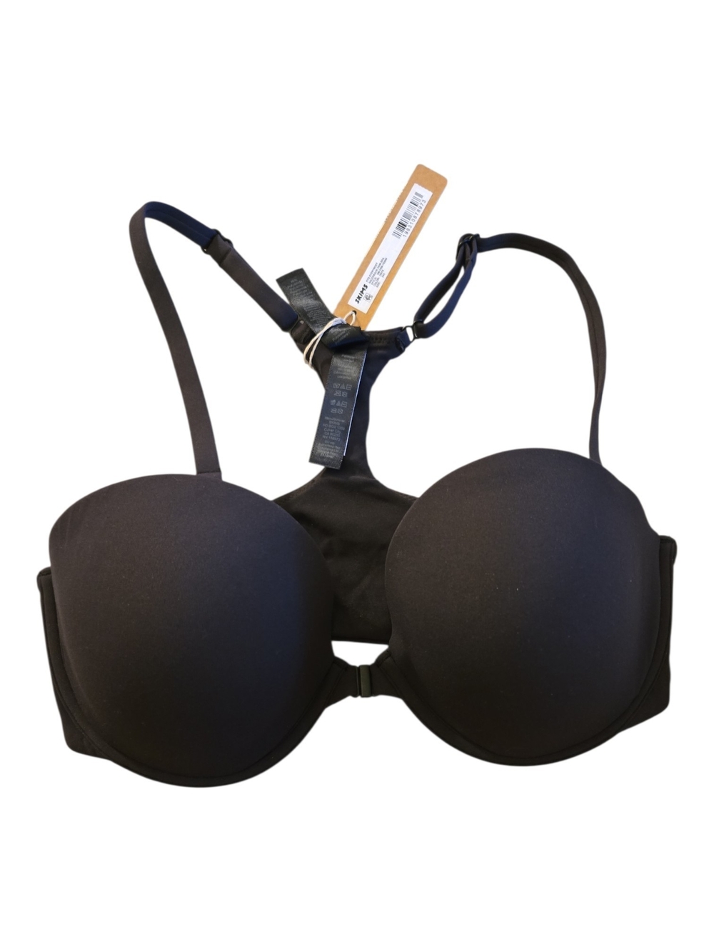 NWT SKIMS Fits Everybody Racerback Demi Bra Black Onyx 34D